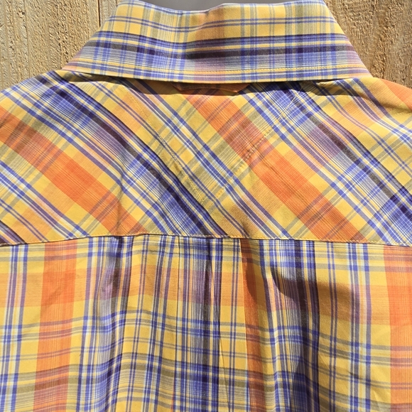 Tommy Hilfiger Cotton Orange Yellow Button Down Long Sleeve Shirt Men's Size M - Picture 8 of 11